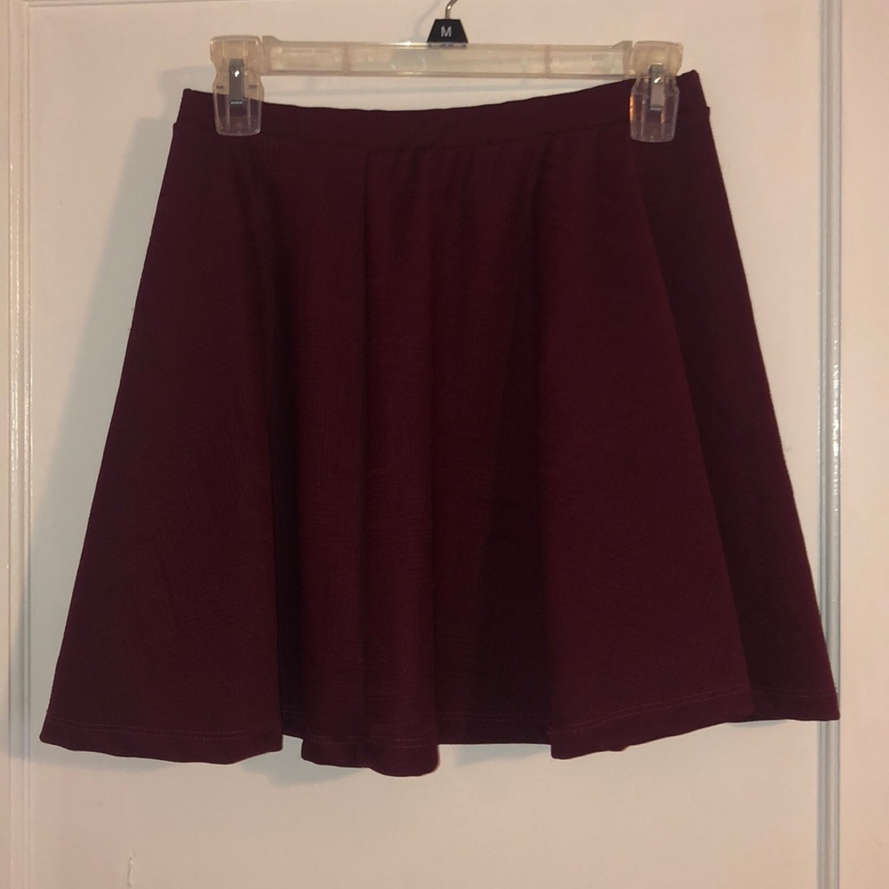Red mini skirt